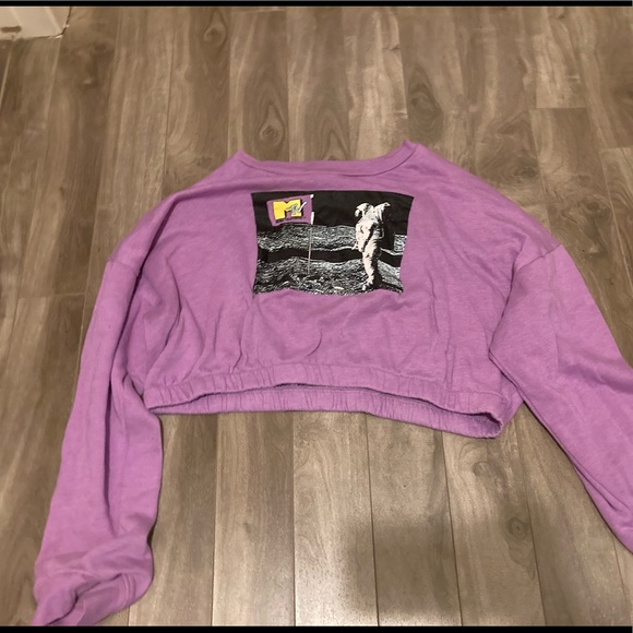 MTV cropped sweater elastic waist+cuffs. - Picture 2 of 2
